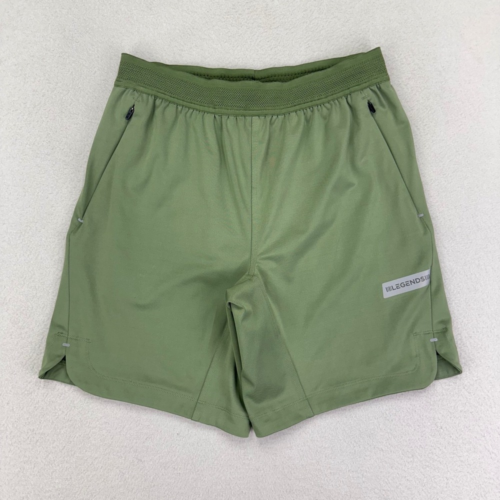 LEGENDS Relay Shorts 8" Mens Small Green Performance‎ Training Gym Athletic